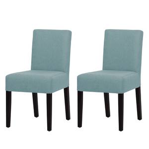 Gestoffeerde stoelen Allegra geweven stof - Stof Suria: Lichtblauw