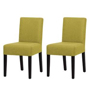 Chaises rembourrées Allegra (lot de 2) Tissu - Tissu Suria : Vert clair