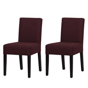 Chaises rembourrées Allegra (lot de 2) Tissu - Tissu Suria : Lila