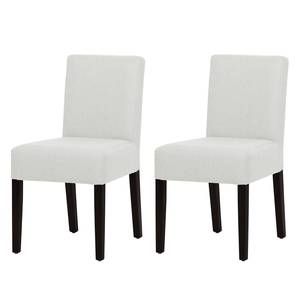 Chaises rembourrées Allegra (lot de 2) Tissu - Tissu Suria : Blanc