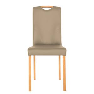 Gestoffeerde stoelen Ameros I kunstleer - Moerasgroen/beukenhout