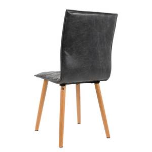 Gestoffeerde stoelen Andy (2-delige set) kunstleer - Grijs