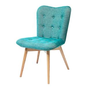 Gestoffeerde stoel Angel Wings geweven stof - Turquoise - Zonder armleuningen