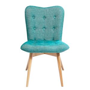 Chaise capitonnée Angel Wings Tissu - Turquoise - Sans accoudoirs