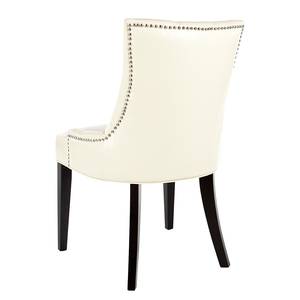 Chaises Ashley (lot de 2) Bouleau massif / Cuir véritable - Marron / Blanc crème