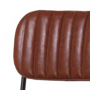 Chaises capitonnées Barneveld (lot de 2) Imitation cuir Marron vintage