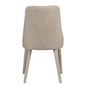 Gestoffeerde stoelen Berit I geweven stof/metaal - Stof Konya: Beige