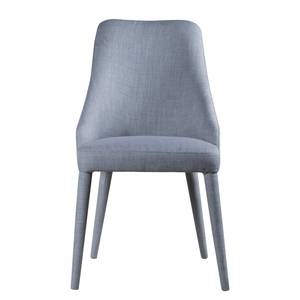 Chaises rembourrées Berit I (lot de 2) Tissu / Métal - Tissu Konya : Gris clair