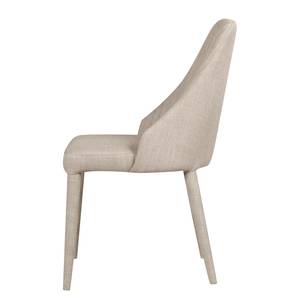 Gestoffeerde stoelen Berit I geweven stof/metaal - Stof Konya: Beige