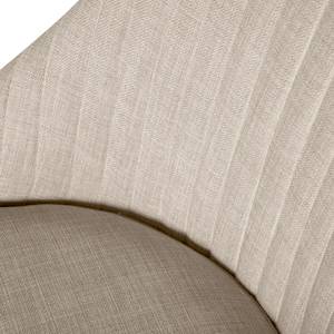 Gestoffeerde stoelen Berit I geweven stof/metaal - Stof Konya: Beige