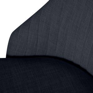 Chaises rembourrées Berit II (lot de 2) Tissu / Métal - Tissu Konya : Gris foncé