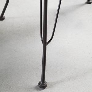 Gestoffeerde stoelen Beton I 2-delige set - kunstleer/massief acaciahout