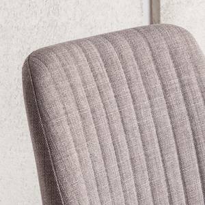 Sedia imbottita Bram (set da 2) tessuto / legno massello di frassino - Color grigio pallido