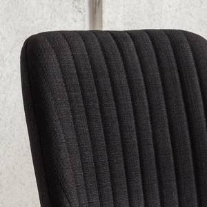 Chaises rembourées Bram (lot de 2) Tissu / Frêne - Noir
