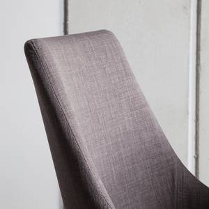 Chaises rembourées Brea (lot de 2) Tissu / Frêne - Gris clair