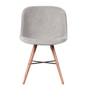 Gestoffeerde stoelen Clam geweven stof - Beige/walnoothout