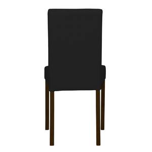 Chaises rembourrées Corinna (lot de 2) Cuir synthétique Sani : Noir - Hêtre