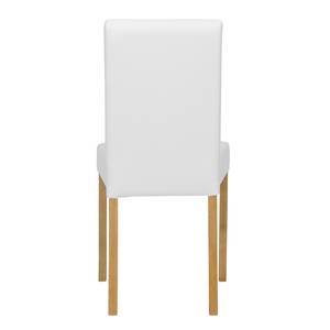 Gestoffeerde stoelen Corinna 2-delige set- - Kunstleer Sani: Wit - Eik