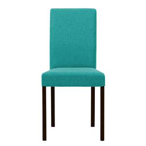 Gestoffeerde stoelen Allegra geweven stof - Stof Suria: Turquoise - Beuk