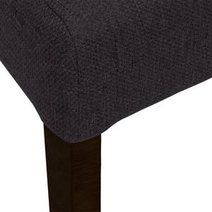 Chaises rembourrées Corinna (lot de 2) Tissu - Tissu Suria : Anthracite - Hêtre