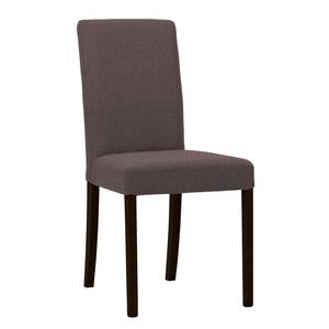 Gestoffeerde stoelen Allegra geweven stof - Stof Suria: Donkerbruin - Beuk
