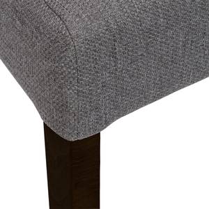 Chaises rembourrées Corinna (lot de 2) Tissu - Tissu Suria : Gris clair - Hêtre