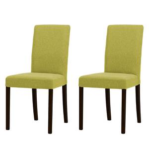 Chaises rembourrées Corinna (lot de 2) Tissu - Tissu Suria : Vert clair - Hêtre