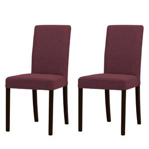 Chaises rembourrées Corinna (lot de 2) Tissu - Tissu Suria : Lila - Hêtre