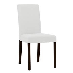 Gestoffeerde stoelen Allegra geweven stof - Stof Suria: Wit - Beuk