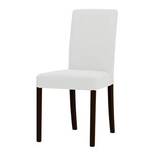 Chaises rembourrées Corinna (lot de 2) Tissu - Tissu Suria : Blanc - Hêtre