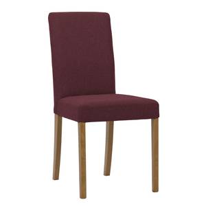 Chaises rembourrées Corinna (lot de 2) Tissu - Tissu Suria : Lila - Chêne