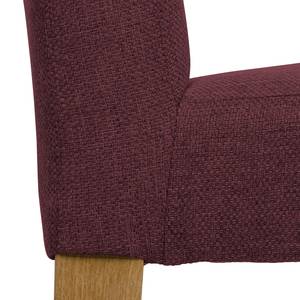 Gestoffeerde stoelen Allegra geweven stof - Stof Suria: Paars - Eik