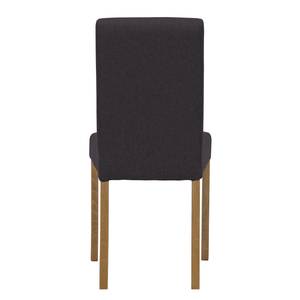 Chaises rembourrées Corinna (lot de 2) Tissu - Tissu Suria : Anthracite - Chêne