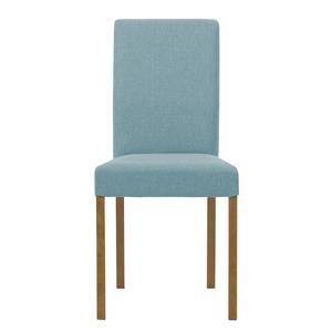 Chaises rembourrées Corinna (lot de 2) Tissu - Tissu Suria : Bleu clair - Chêne