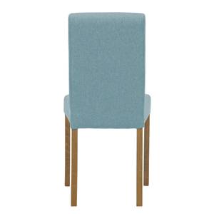 Chaises rembourrées Corinna (lot de 2) Tissu - Tissu Suria : Bleu clair - Chêne