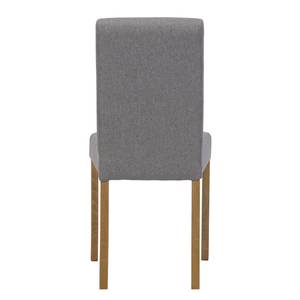 Chaises rembourrées Corinna (lot de 2) Tissu - Tissu Suria : Gris clair - Chêne