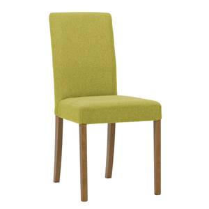 Chaises rembourrées Corinna (lot de 2) Tissu - Tissu Suria : Vert clair - Chêne