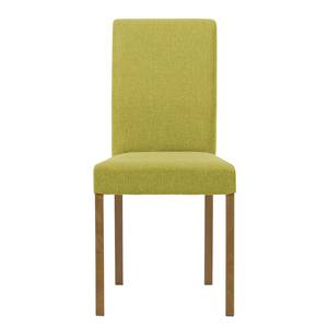 Gestoffeerde stoelen Allegra geweven stof - Stof Suria: Lichtgroen - Eik