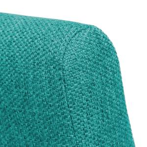 Chaises rembourrées Corinna (lot de 2) Tissu - Tissu Suria : Turquoise - Chêne