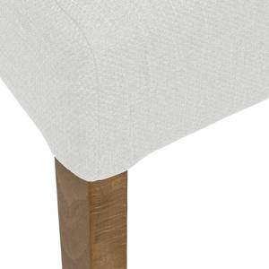 Chaises rembourrées Corinna (lot de 2) Tissu - Tissu Suria : Blanc - Chêne