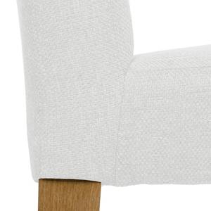 Chaises rembourrées Corinna (lot de 2) Tissu - Tissu Suria : Blanc - Chêne