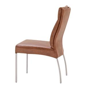 Gestoffeerde stoelen Cox (2-delige set) Vintage Cognackleurig