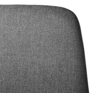 Chaises capitonnées Daleras Tissu / Hêtre massif - Tissu Cors: Gris foncé - Lot de 2