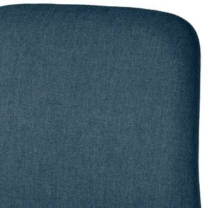 Chaises capitonnées Daleras Tissu / Hêtre massif - Tissu Cors: Bleu jean - Lot de 2