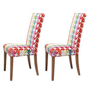 Chaises Econo Slim I (lot de 2) Tissu Multicolore