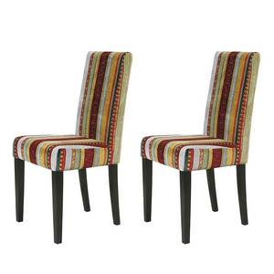 Chaise Very British lot de 2 - Tissu - Multicolore