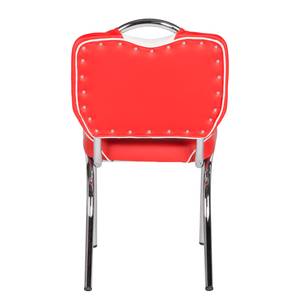 Gestoffeerde stoelen Elvis rood/wit - Rood/wit