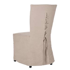 Gestoffeerde stoelen Eva (2-delige set) geweven stof ecrú
