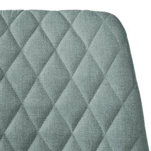 Chaises capitonnées Farelas Tissu / Hêtre massif - Tissu Cors: Gris menthe - Lot de 2