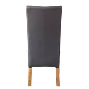 Chaises Fauna (lot de 2) Imitation cuir - Chêne / Gris